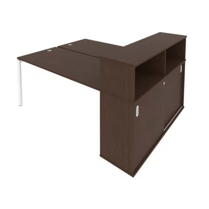 Рабочая станция с опорным шкафом-купе Метал Сйстем Б.РС-СШК-2.4 Венге/Белый / Metal System_0