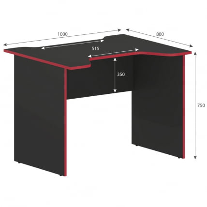 Игровой компьютерный стол СКИЛЛЛ СКЛ 100CА антрацит/красный / SKILLL SKL 100CA_3