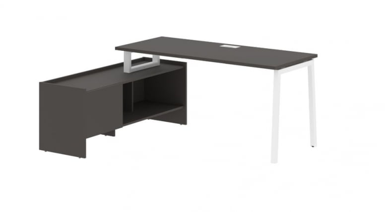 Стол с тумбой ЕДИС ЕЛCТ 17614 Мокко Белый / EDIS ELCT_0