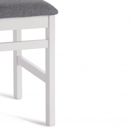 Стул РОСАРИО Многослойная фанера, 39 х 39 х 99 см, вхите, ткань темно-серая (150) / ROSARIO white,_8
