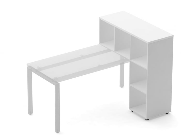 Стеллаж к столу Дека 9.07.11 Белый / Deka_2