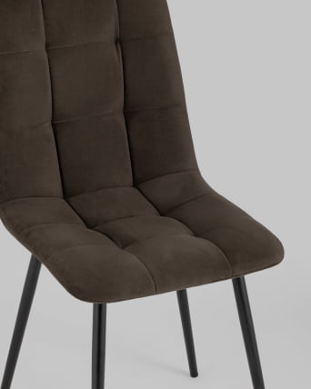Стул Оливер велюр Темно-коричневый / Oliver_7
