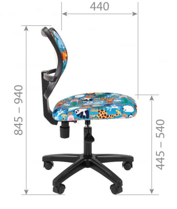 Детское кресло CХАИРМАН КИДС 102 Блаcк Гаме / CHAIRMAN KIDS Black Game_4