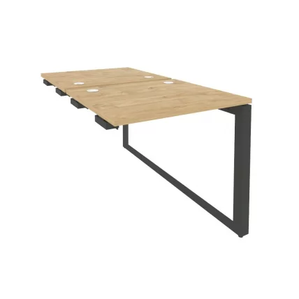 Стол-приставка двойной на О-образном м/к к опорым элем. ОНИКС О.МО-Д.СПР-0.7 Тиквуд Светлый/Антрацит / ONIX O.MO-D.SPR-0.7_0