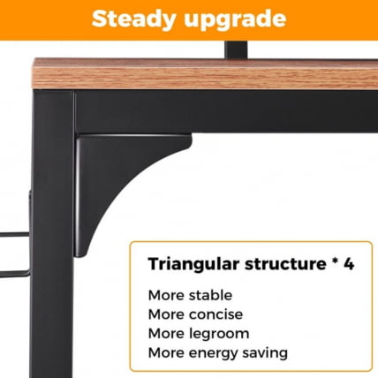 Компьютерный стол ЕУРЕКА ЗКС-СС120Б-РББ Бровн / EUREKA ZX-SS120B-RBB Brown_3
