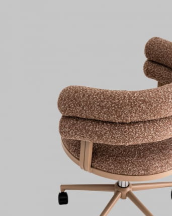 Стул офисный Понтй светло-коричневый бежевые ножки / Ponty_8