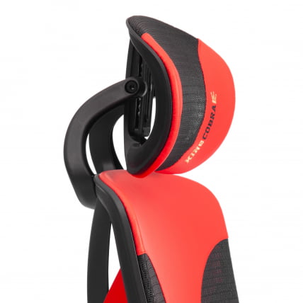 Кресло КингКобра иск. кожа / сетка, черный / красный / KingCobra_13