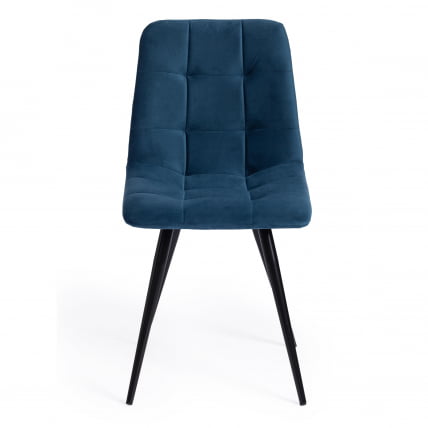 Стул CХИЛЛЙ (мод. 7095) ткань/металл, 45кс53х88 см, высота до сиденья 50 см, синий баркхат 29/черный / CHILLY (mod. 45x53х88 barkhat_4
