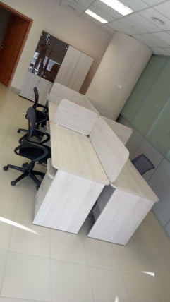 Экран разделительный прямой Глассй 5.14.06 Дуб сантана светлый / Glassy_4