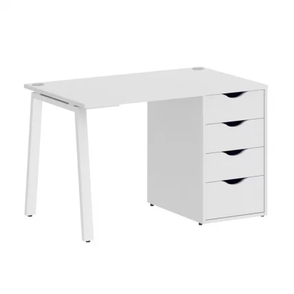 Стол письменный ХОМЕ ОФФИCЕ ВР.СП-3-118.4.А Белый/Белый металл / HOME OFFICE VR.SP-3-118.4.A_0