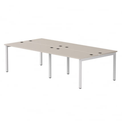 Бенч-система на 4 места на металлокаркасе, опоры 45 гр Еверпроф ЕВО 254С0 (3160) Кашемир Белый / Everprof EVO 254S0_0