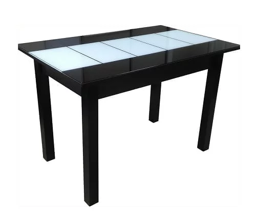 Стол обеденный Техно Мажор Стекло Техно черное (ЛДСП) венге_0