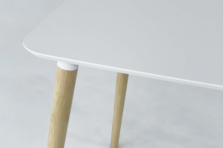 Стол обеденный Сканди 1 Белый-светлый лак_2