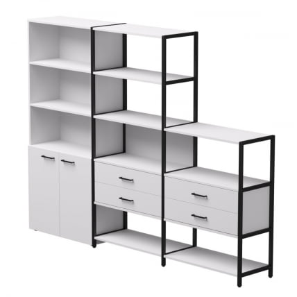 Набор стеллажных систем Еверпроф ЕВО №12 Белый Черный / Everprof EVO_0
