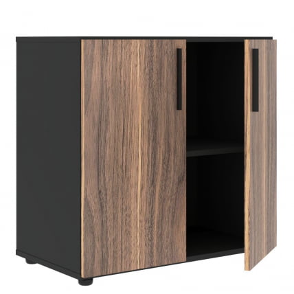 Шкаф с глухими малыми дверьми ВЕЛИОН ВЕНЕЕР ВРЛCС 80.1 Американский орех Яшма черная / VELION VENEER VRLCS_1