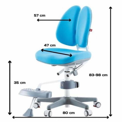 Кресло с подставкой для ног Дуо Голубое / Duo_5