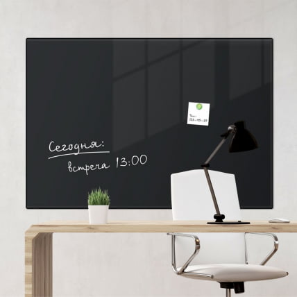 Доска магнитно-маркерная стеклянная БРАУБЕРГ 60х90 см Черная / BRAUBERG_6