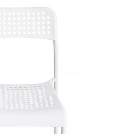 Стул АДДЕ (мод. C-049) металл/пластик, 39 х 49 х 78 см, Вхите(белый) разборный / ADDE (mod. C-049) White(белый)_5