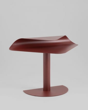 Журнальный столик Корнеа металл бордовый / Cornea_4