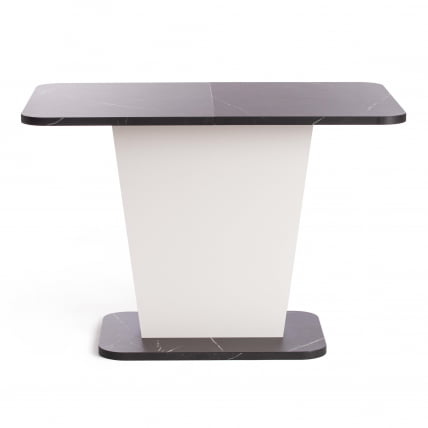 Стол обеденный ГЕНТ ЛДСП, 110-145кс68,6кс75,5 см, Мрамор Блэк Роял/Белый / GENT 110-145x68,6x75,5_2