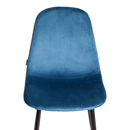 Стул БРЕЕЗЕ (мод. ДЖСC-58) Велюр/металл , 44 х 53 х 86 см, Блуе (синий) ХЛР63 / черный / BREEZE (mod. JSC-58) Blue HLR63_5