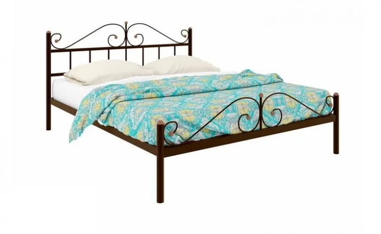 Кровать Диана Плус 1400х1900 Коричневая / Plus_0