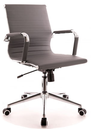 Кресло для персонала Лео Т экокожа Серый / Leo T_0