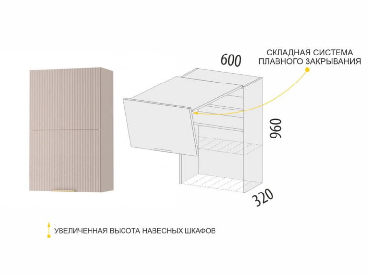 Шкаф-сушка кухонный (с системой плавного закрывания) Флоренция 107.41_8