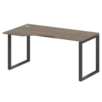 Стол криволинейный левый на О-образном м/к МЕТАЛ СЙСТЕМ БО.СА-1 Л Вяз/Антрацит / METAL SYSTEM_0