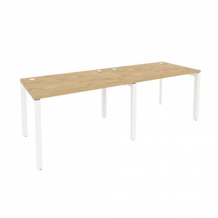 Рабочая станция на П-образном м/к ОНИКС О.МП-РС-2.2.8 Тиквуд Светлый/Белый / ONIX O.MP-RS-2.2.8_0