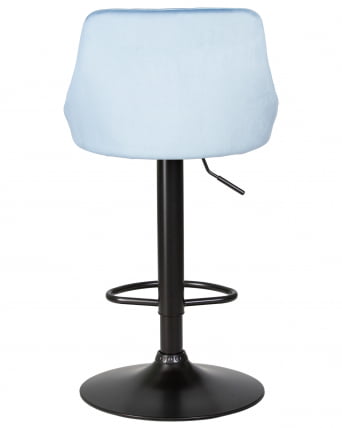 Стул барный ДОБРИН ЛОГАН БЛАCК Ппудрово-голубой велюр МДЖ9-74 / DOBRIN LOGAN BLACK MJ9-74_4