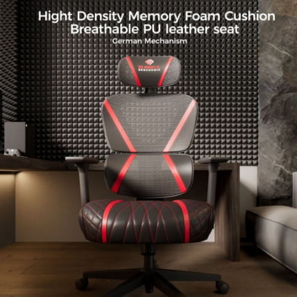 Эргономичное компьютерное кресло (для геймеров) Еурека Норн, Ред / Eureka Norn, Red_15