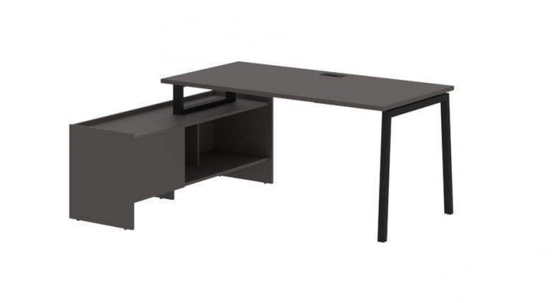 Стол с тумбой ЕДИС ЕЛCТ 17814 Мокко Черный / EDIS ELCT_0