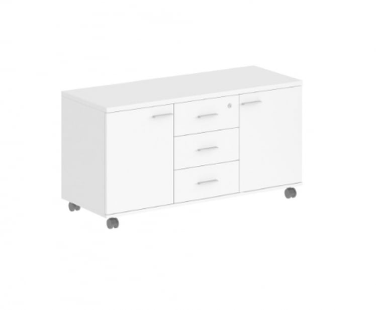 Тумба сервисная с 3-мя ящиками Сигма СГ.621.ВХ.ВХ.М Белый / Sigma SG.621.WH.WH.M_0