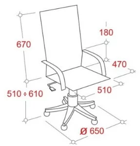 Офисное кресло ФА_Руководителя ЕЧаир 605 ТПУ к/з черный 629227 / FA_Руководителя EChair TPU_1