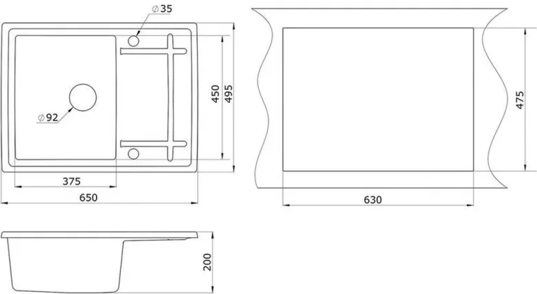 Кухонная мойка ГРАНУЛА 6501 Песок / GRANULA_2