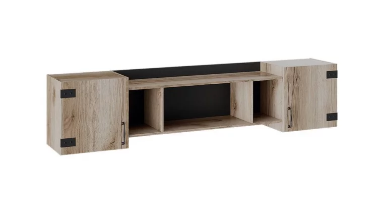 Шкаф навесной Окланд ТД-324.12.21 Фон Черный/Дуб Делано_0