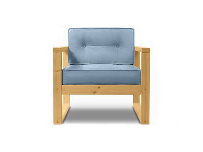 Диван одноместный ДЕмоку Д-1 бежевый-натуральный / DEmoku_1