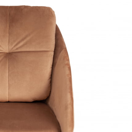 Кресло СТАР (мод. CЙ-1919) вельвет/металл, 68 х 60 х 88 см , коричневый (ХЛР11)/черный / STAR (mod. CY-1919) (HLR11)/черный_5