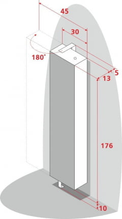 Поворотный шкаф в черном стекле Лупо Блаcк Черный / Lupo Black_2