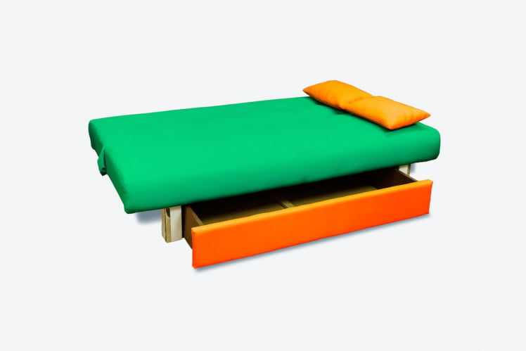 Диван МАНГО 4 (2 категория) Зеленый Оранжевый / MANGO_5