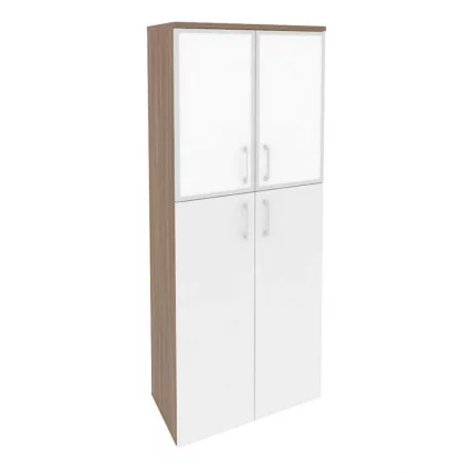 Шкаф высокий широкий ОНИКС О.СТ-1.7Р вхите Дуб Аризона/Белый / ONIX O.ST-1.7R white_0