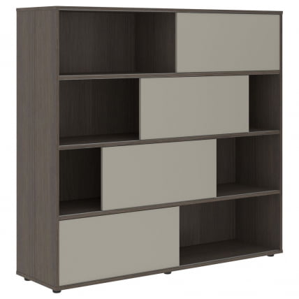 Стеллаж со слайд-дверьми ВЕЛИОН ВМCС 1615 Аметист Дуб Сильвер / VELION VMCS_0