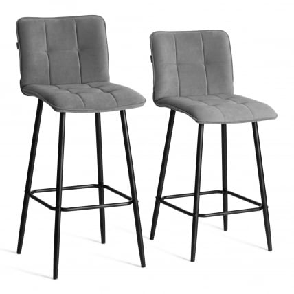 Барный стул Бари/Бари велюр, серый, 29, 45х56х110 см / Bari/Бари_13