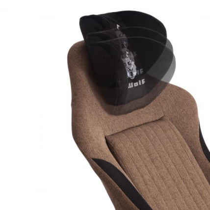 Кресло иВолф ткань, черный/коричневый / iWolf_16