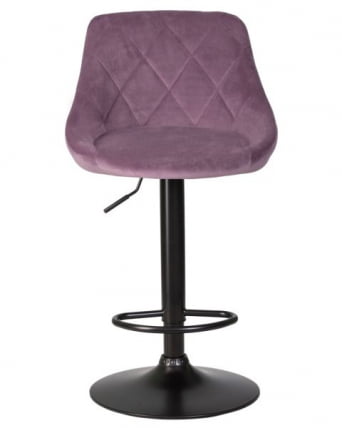 Стул барный ДОБРИН ЛОГАН БЛАCК (пудрово-сиреневый велюр (МДЖ9-52)) 2 шт / DOBRIN LOGAN BLACK (MJ9-52))_6