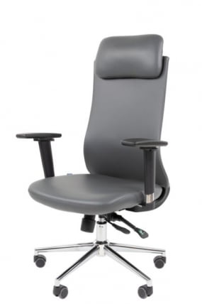 Офисное кресло CХАИРМАН 500 ЛЮКС (ЛУКС) ЭКО экокожа Серый / CHAIRMAN (LUX)_21