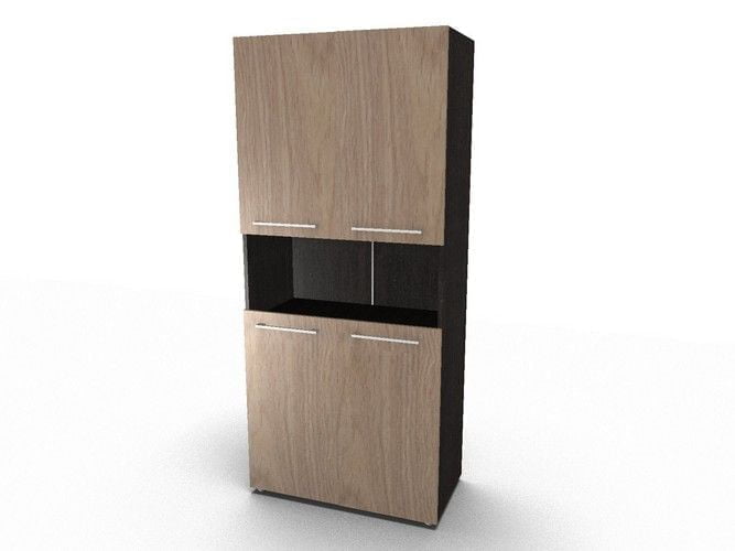 Шкаф с 2-мя комплектами глухих малых дверей и топом_0