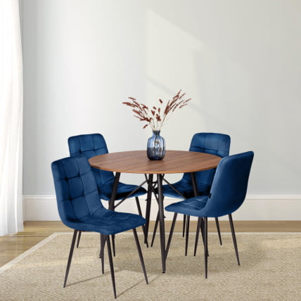 Стул CХИЛЛЙ (мод. ДЖСC-220) Велюр/металл , 44,5х52,5х88 см, Блуе (синий) ХЛР64 / черный / CHILLY (mod. JSC-220) Blue HLR64_6