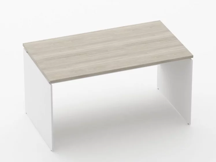 Стол прямой Дека ЛДСП каркас 75.08.14 Дуб Сантана светлый/Белый / Deka_0